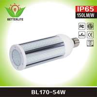 led IP65 waterproof 54W E40 E39 led corn light, fan inside and external Meanwell Driver